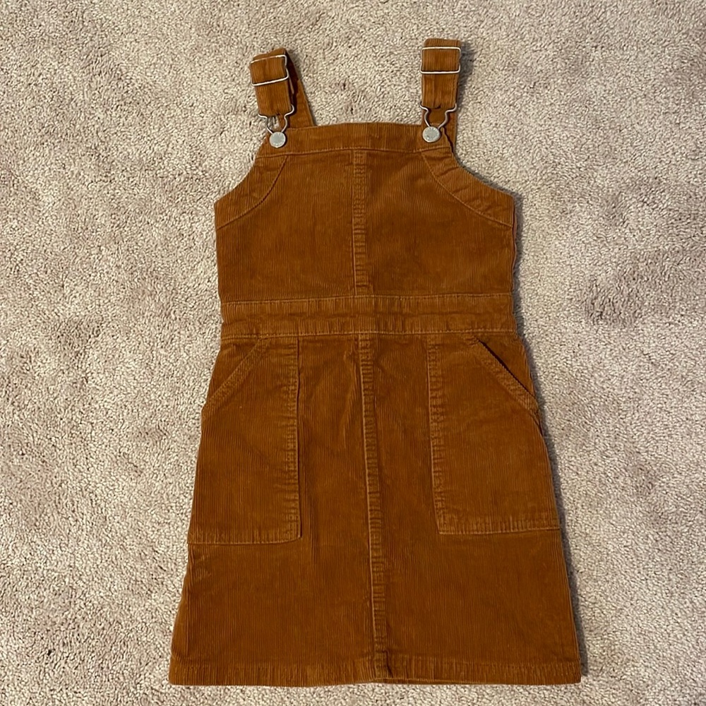 Burnt Orange corduroy overall dress. Size S (6/6x). Brand Art Class.